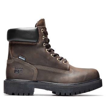 Timberland Férfi PRO Direct Attach 6" Soft Toe Vízálló Bakancs Barna